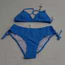 AI'MAGE Bikini Set for Women High Waisted Two Piece Swimsuits Sexy V Neck Bathing Suit 2025 (Large, Blue)