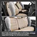 EKR CRV Seat Covers Custom Fit for Honda CRV 2023 2024 2025 2026 Leather Car Seat Cover Full Set for Trucks SUV,Waterproof Car Seat Cushion,Faux Leather (Beige)