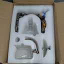 Glass Kungfu Teapot Set Tea maker with Infuser Semi Automatic Tea Set (Blue bird)