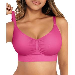 Lover-Beauty Wireless Bras for Women Push Up Full Coverage Seamless Everyday Bras Padded Sports Bra with Adjustable Straps, XL