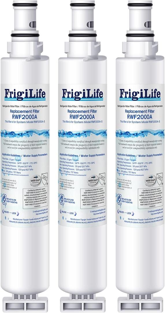4396701 Replacement for Whirlpool 4396701, Kenmore 9915, 4396702 EDR6D1, RWF2000A,WF293, EveryDrop Filter 6, LC200V, SGF-W10, L200V, EFF-6001A, Refrigerator Water Filter 3PACK