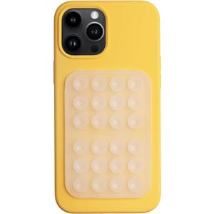 Classic - Silicone Suction Phone Case Adhesive Mount - Hands-Free, Strong Grip Holder for Selfies & Videos - iPhone & Android Compatible - 2.25 x 3.25, Transparent