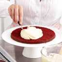 Offset Cake Icing Spatula Set of 3 Professional Stainless Steel Decorating Frosting Spatulas (4"-6"-8" Flexible Resistant Blade) Angled with Wooden Handle