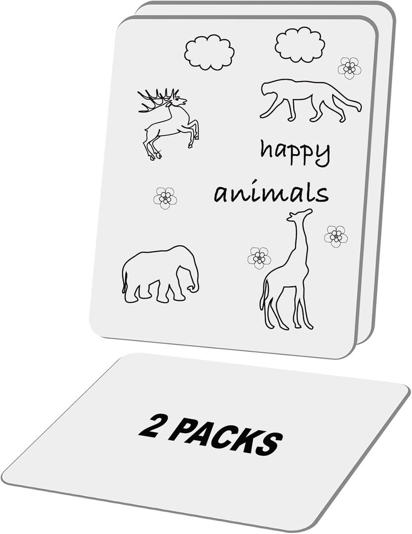 2 x Small White Board, Dry Erase LapBoards 9''x 12'' Mini White Board Double Sided Portable LapBoards for Students Teachers School Supplies (2 Boards)