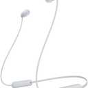 Sony WI-C100 Wireless in-Ear Bluetooth Headphones with Built-in Microphone, White
