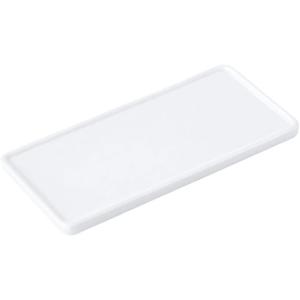 Bathroom Sink Organizer - Ceramic Kitchen Tray, Small Rectangle Candle & Jewelry Tray - White