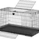 MidWest Homes for Pets Medium Wabbitat Rabbit Cage, Grid Mesh Floor, Removable Tray, Top & Front Door Access, Rust Resistant Finish, No Tools Required (37.0"L x 19.0"W x 20.0"H, Black)