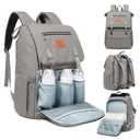 KeaBabies Baby Diaper Bag Backpack, Travel - Large Baby Bag for Mom and Dad, Waterproof, Multi-Function Girl Boy Diaper Backpack with Changing Pad, Durable Travel Essentials (Classic Gray)