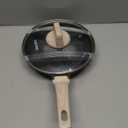 CAROTE 8 Inch Non Stick Frying Pan with Lid,White Granite Nonstick Skillet Omelet Pans, Egg Pan Granite Cookware, PFOS & PFOA Free