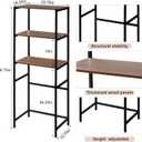 Colingmill 3 Tier Black Mini Fridge Stand with Storage for Dorm, Over Mini Fridge Multipurpose Storage Shelf Rack Standing Organizer for College Rooms Kitchen Pantry, Home, and Offices, Coffee, 18.3 X 23.6 X 66.9 Inches