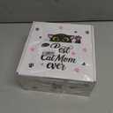 6 Pcs Cat Mom Gifts for Women Include Cute Cat Beanie 20 Oz Tumbler Greeting Cards Keychain Storage Bag Gift box for Birthdays Mother's Day Christmas