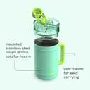 bubba 52 oz Insulated Stainless Steel Water Keg - Large Reusable Water Bottle Drinking Jug - Insulated Keg for Everyday Hydration, Lead-Free and BPA-Free, Tropical Eclipse