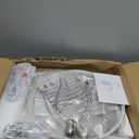 22" Ceramic Table Lamps Set of 2, Modern Coastal Bedside Lamps, Farmhouse Desk Lamps Beige and White, with Main & Night Light, Bulbs Included, for Bedroom, Living Room, End Table H12TL05