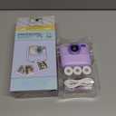 Kids Instant Digital Cameras for Boys and Girls, 1080P HD Dual-Lens Selfie Digital Camera with Print Paper & 32G Card, Christmas Birthday Gifts Toys for Toddler and Teenagers Age 3-16 Years Old (Purple)