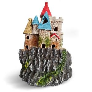 Ganrami Fish Tank Castle Aquarium Decor – Large Resin Aquarium Ornaments for Aquarium Decorations, Safe Hideout Cave for Small Fish & Shrimp, Fairy Tale Fish Tank Accessories for Aquascape & Gifts