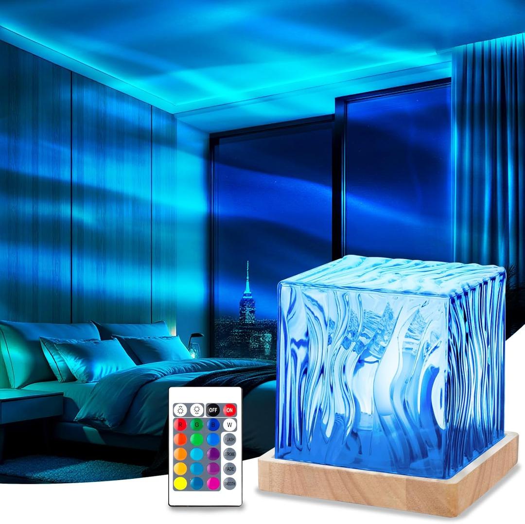Northern Lights Projector, Aurora Light Projector Luminorthe Cube Lamp Mood Ambient Lighting with 16 Colors and Aurora Drift Effects for Room Decor Teen Girl Gifts Classroom (Corded)