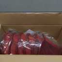 GO&SO Burgundy Silk Chandelier Shades Set of 6 with Dark Petal Braid Clip-On Lampshades (3.15"x5.5"x4.72"H), Handwoven Mini Chandelier Shades for Table/Wall/Ceiling Lights, Victorian Sconce Shades