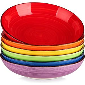 vancasso Bonita Pasta Bowls Set of 6, 50oz Large Salad Bowls for Kitchen, Corlorful Stoneware Serving Bowls Dishwasher & Microwave Safe (Warm Color) vancasso Bonita Pasta Bowls Set of 6, 50oz Large Salad Bowls for Kitchen, Corlorful Stoneware Serving Bowls Dishwasher & Microwave Safe (Warm Color)