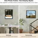 HOUSE DAY 16x20 Poster Frame MDF Wood and Polished Plexiglass, 16 x 20 Picture Frame Black without Mat or 12x18 with Mat, Horizontal or Vertical Wall Mounting 16x20 Poster Frames for Large Size Picture 1 Pack
