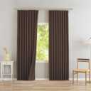 DONREN Brown Pinch Pleated Blackout Curtains with Hooks - 92 inch Length Room Darkening Thermal Insulated Window Curtain Panels for Living Room Bedroom 2 Panel 40" W x 92" L
