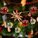 PRETYZOOM 24pcs Christmas Apple Ornaments, 1.3'' Shatterproof Holiday Tree Baubles, Miniature Apple Hanging Pendants for Tree Decoration, Christmas Party Supplies- Assorted Color