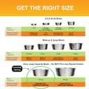 Neater Pet Brands 12 Cup (96 oz.) Stainless Steel Dog Bowls, 1 Single Large Dog Water Bowl or Food Bowl for Indoors or Outdoors, Metal Bowls for Large Breed, Dishwasher Safe Dish for Extra Big Dogs