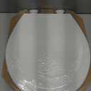 Bemis 500EC Durable Wood Toilet Seat with Easy Clean Hinges, Made in USA, Round, White