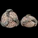 D&D Themed Fidget Spinner, dice Spinner, D4,D6, D8, D10, D12,D20,D% 7-in-1 Metal dice, Perfect for D&D Dungeons and Dragons, RPG and Pathfinder Role Playing Games Ancient Red Copper  (Brass)