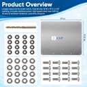 Upgraded Extra Large Pool Return Repair Kit, 17.5"W×19"H Oversized Wall Cover Plate, 2-3/8" Opening Compatible with Hayward SP1491D & Most Above Ground Pool Inlets, Pool Wall Damage Patch Replacement