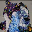 PET SHOW 4 Pack Small Dog Pajamas Cute Dinosaur Monster Clothes for Medium Dogs Soft Stretchy PJs Plaid Jumpsuit Puppy Cats Tie Dye Onesies Outfits with Sleeve Pets Dachshund Costume(L, Blue for Boys)