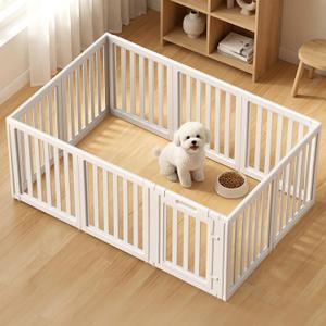 Dog Playpen, Clear Dog Pen, Dog Pen Indoor, Easy to Install and Remove Dog Play Pen, Puppy Playpen Suitable for Dogs, Cats,Dog Playpen Indoor (White, 23.6 inch Height, 10 Panels)