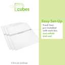 4 Gallon Disposable Pop-Up Trash Cans (6-Pack) with Fitted Bags  Foldable Garbage & Recycling Bins for Parties, Events & Kitchen (White, 12" H x 10" W x 8" D)