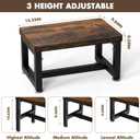 Step Stool, Height-Adjustable Wooden Step Ladder Foot Stool Small Kitchen Stool Helper for Toddler Adults, Ladder Chair for Home Bedside