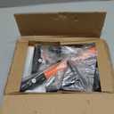 4-in-1 Door Hinge Adjustment Tool, Heavy Duty Steel Door Gap Adjustment Tool with Round Handle Rubber Grip, Hinges Gap Adjusting Wrench for Residential and Commercial Use (Thickened) (Orange)