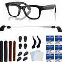 Accessories Fit for Ray-Ban Meta Wayfarer/Headliner/Skyler Smart Glasses, Nose Pads 4 Pairs, Non-slip Glasses Holder,Adjustable Anti-drop Lanyard, Temple tips, Glasse cloth, Lens Cleaning Paper 6PCS