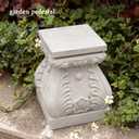 Outdoor Pedestal Stand for Garden Decor - ClassicalL Plinth Pedestal Stand for Statues, Decorative Garden Pedestals and Statue Stand, 12" Tall
