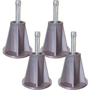 Home's Place Steel Stem Bed Frame Feet to Replace Wheels. Prevent Sliding. Sturdy Bed Frame Feet Replacements with Plastic Inserts. Set of 4