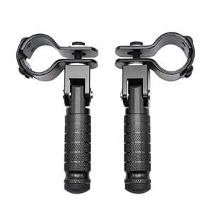 YWLUWEI M8 Motorcycle Foot Rests Motorbike Foldable Foot Pegs Front Footpeg Rear Footpeg Electric Car Anti-Skid Rearsets Folded Footrest Bicycle 90 Degree Fixed Folding Passenger Pedal Supports(Black)