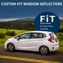 4PCS Rain Guards Window Visors Fits for Honda FIT (Jazz) 2015-2020 4-Door, Front & Rear Wind Deflector, Outside Mount Vent Shade Shield, 2016 2017 2018 2019 Exterior Car Accessories