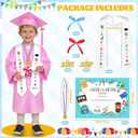 56 Pcs Kindergarten Graduation Cap and Gown - Preschool Graduation Cap and Gown Set with Tassel Stole 2026 & 2027 Charms