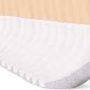 Hanes Men's Double Tough Ankle Socks (12-14, White/Grey - 12 Pack)