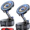 Vacuum Magnetic Phone Holder for Car360 Adjustable Suction Cup Phone Mount for Magsafe, Foldable Reinforced 98LBS Ultra Vacuum Magnetic Phone Stand for All Smartphones & All Car Models (2 Pack)