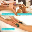 4Pcs Hot Massage Stones Set Natural Green Jade Heated Warmer Stone for Spa Massage 2.36 x 3.14in (6x8cm)