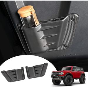 Mabett Rear Door Pocket for Ford Bronco Accessories 20262021-2025, Side Door Storage Box fit Bronco 4-Door, Drilling Required, Black