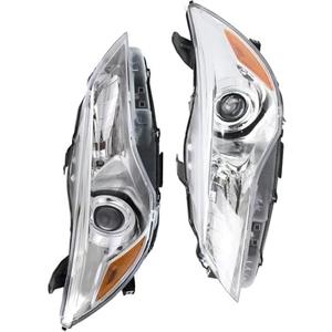 Headlight with Bulb Set Left and Right Replacement fits Toyota Camry 2015 2016 2017 3.5L V6, fits Toyota Camry 2015 2016 2017 2.5L l4 Replace# 8111006860 8115006860 TO2503222 TO2502222