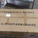 L Shaped Modular Sectional Sofa with Reversible Chaise Lounge, 5-Seater Corner Couch, Linen Upholstery Convertible Sof w/Movable Ottoman, Cup Holders, 2 Pillows and Rivet Ornament for Living Room