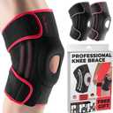 DR. BRACE ELITE Knee Brace with Side Stabilizers & Patella Gel Pads for Maximum Knee Pain Support and knee recovery for men and women-Please Check How To Size Video (Sunrise, XX-Large)