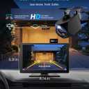 IK9 9" Wireless CarPlay & Android Auto Screen, Portable Car Stereo with 4K Dash Cam & 1080p Rear Camera, CarPlay with Backup Camera, Touch Screen GPS Display, Mirror Link, Apple Car Play Screen