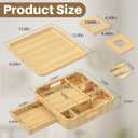 Couch Cup Holder, Couch Caddy Car Cup Holder Tray Serving Tray Large Capacity Multi-Surface Wooden Trays for Bed, Car, Picnic, Drinks, Snacks, Remote, Cell Phone, Headphones (Solid Pine Wood)