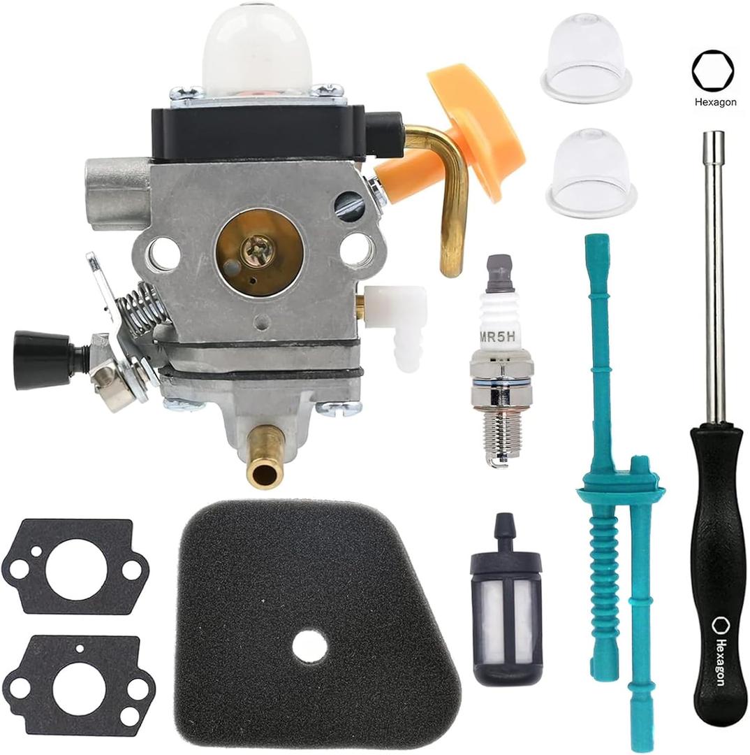 FS90R Carburetor for Stihl FS87 FS90 FS100 FS110 HT100 HT101 HL100 HL90 FC95 FC90 FC110 FC100 KM90 KM100R String Hedge Trimmer Replace Zama C1Q-S174 with Tune up Kits